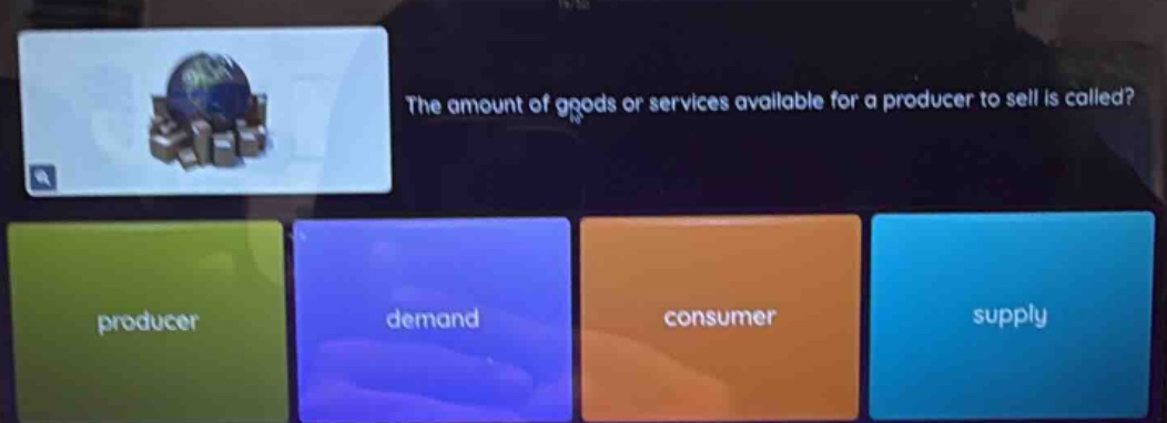 the amount of goods or services available for a producer to sell is cal…