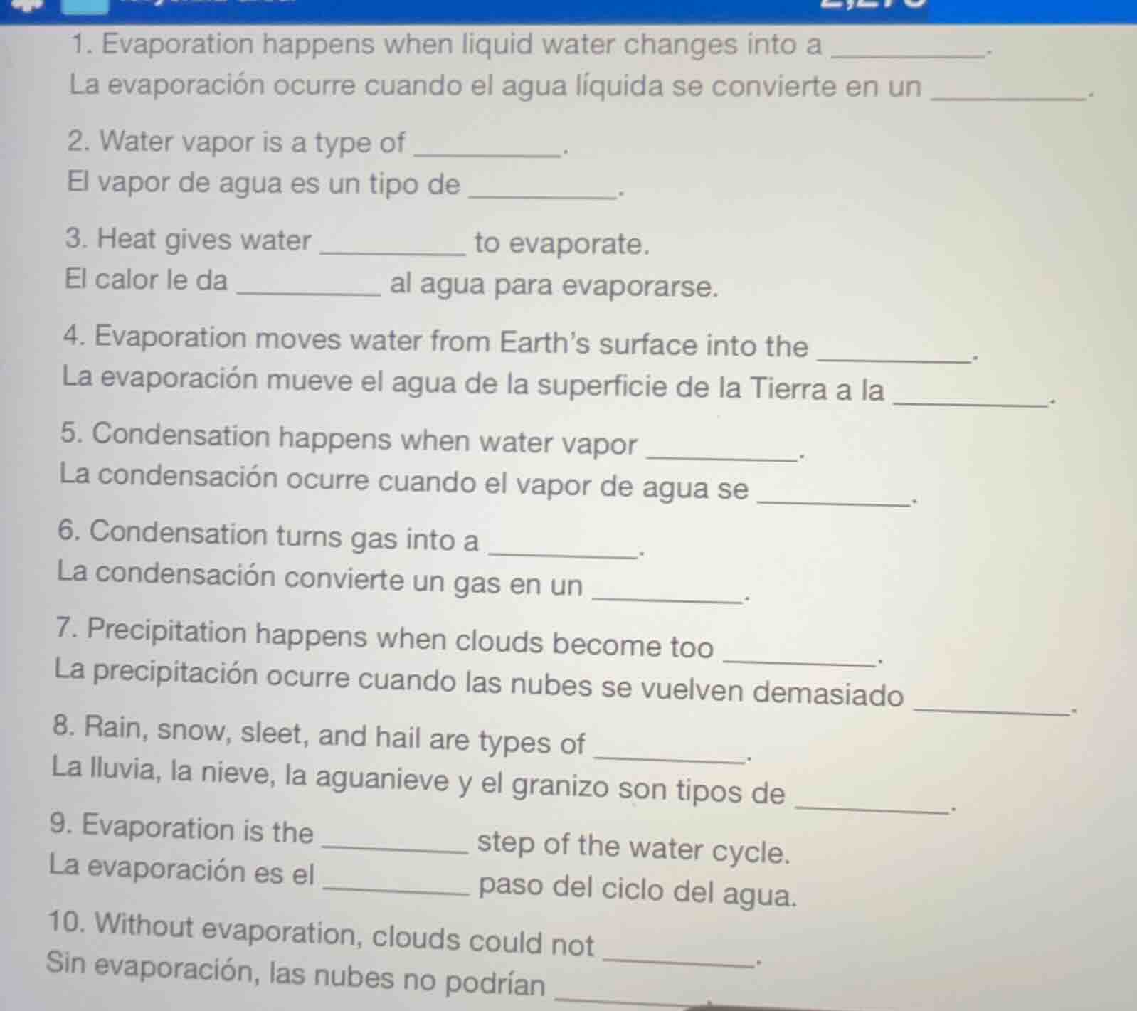 1. evaporation happens when liquid water changes into a __________.la e…