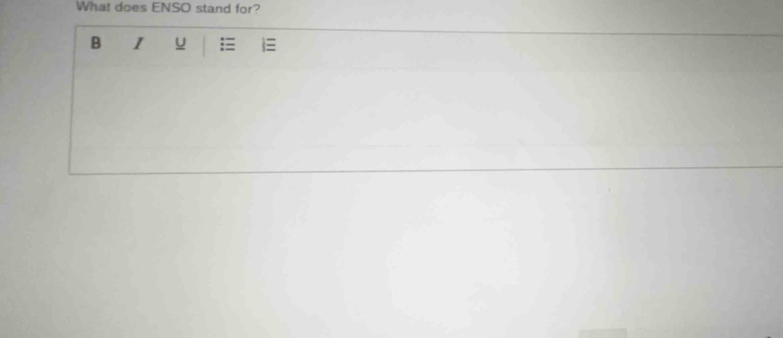 what does enso stand for?