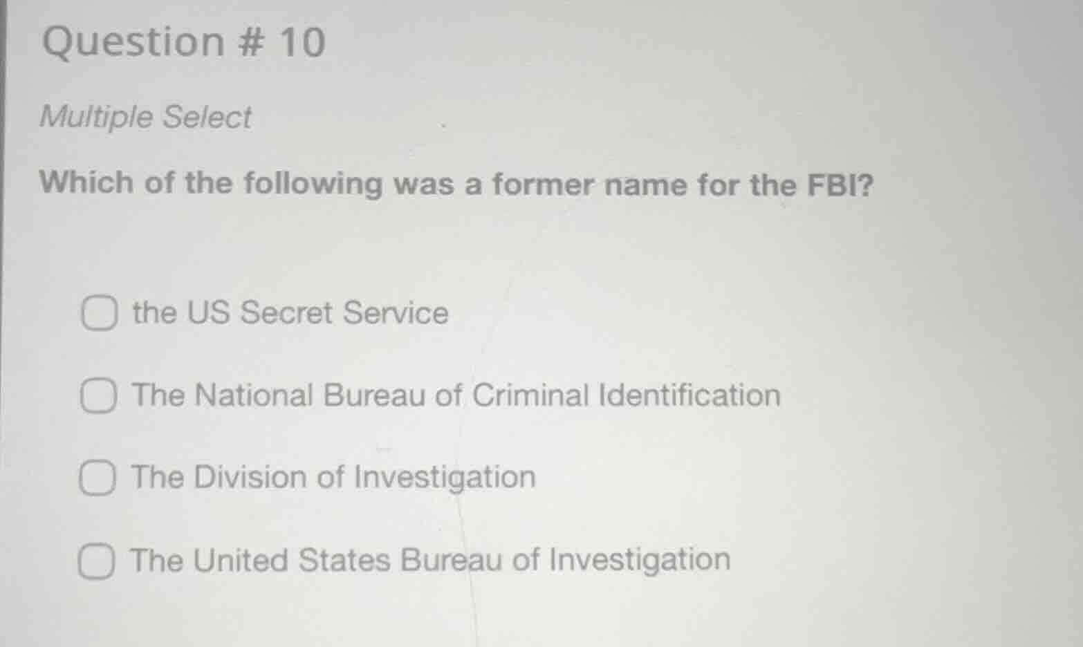 question # 10 multiple select which of the following was a former name …