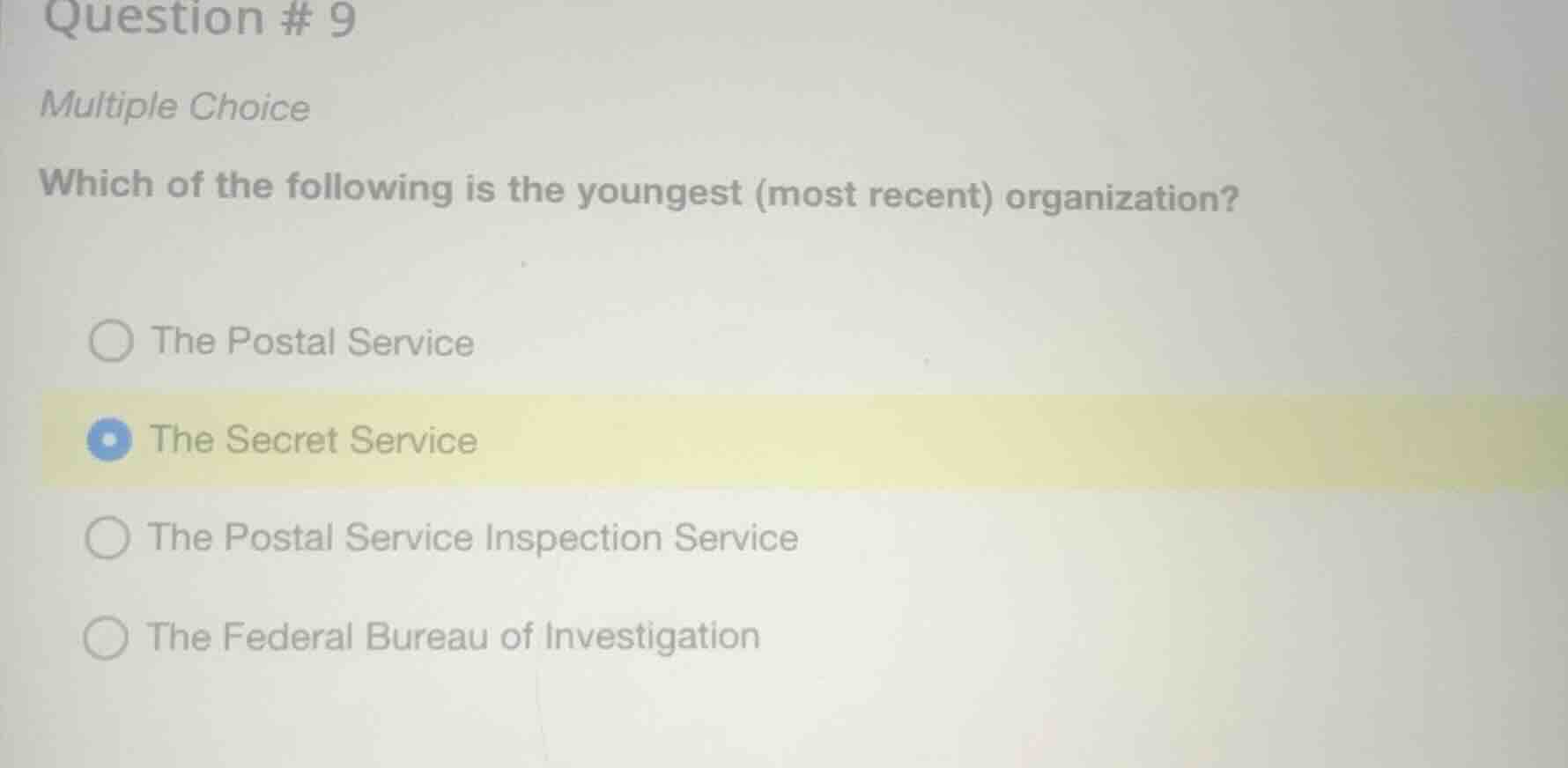 question # 9 multiple choice which of the following is the youngest (mo…