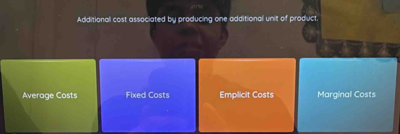additional cost associated by producing one additional unit of product.…