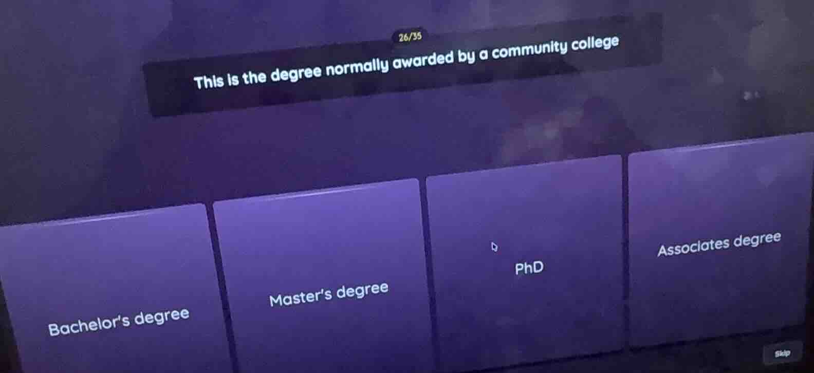 26/35 this is the degree normally awarded by a community college bachel…