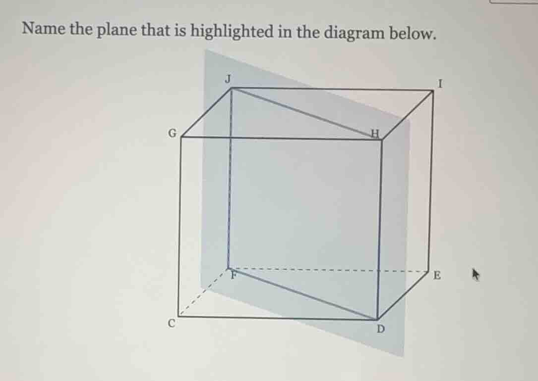 name the plane that is highlighted in the diagram below.