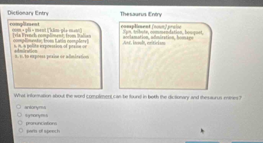 dictionary entrycomplimentcom·pli·ment ˈkäm-plə-məntvia french complime…