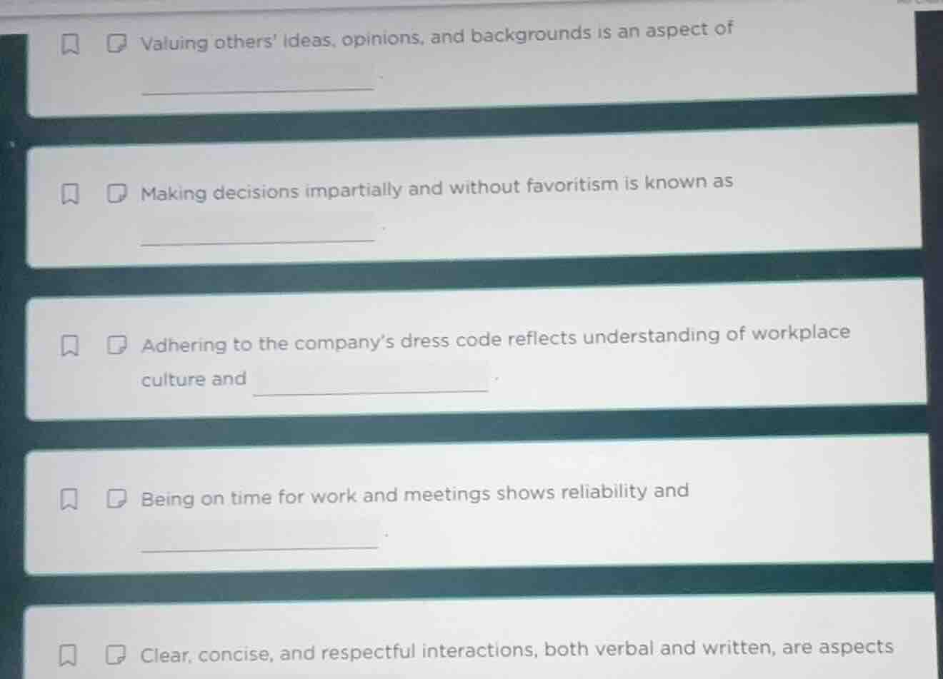 valuing others ideas, opinions, and backgrounds is an aspect of _______…