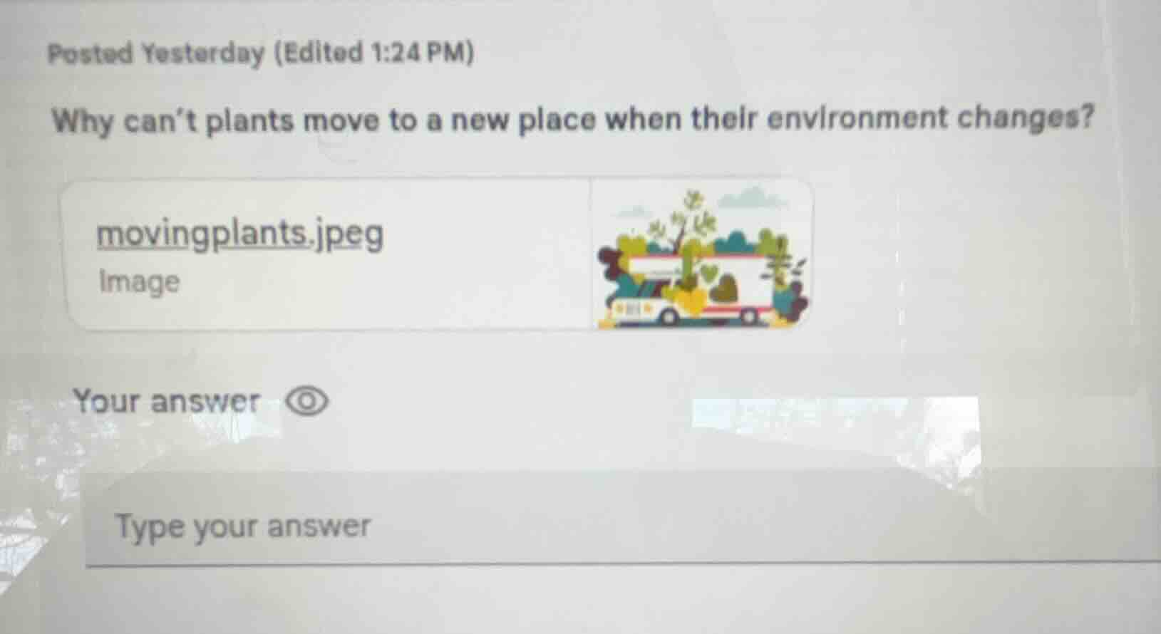 posted yesterday (edited 1:24 pm) why cant plants move to a new place w…