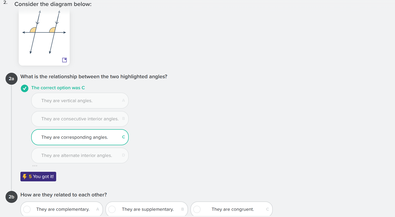 2. consider the diagram below: 2a what is the relationship between the …