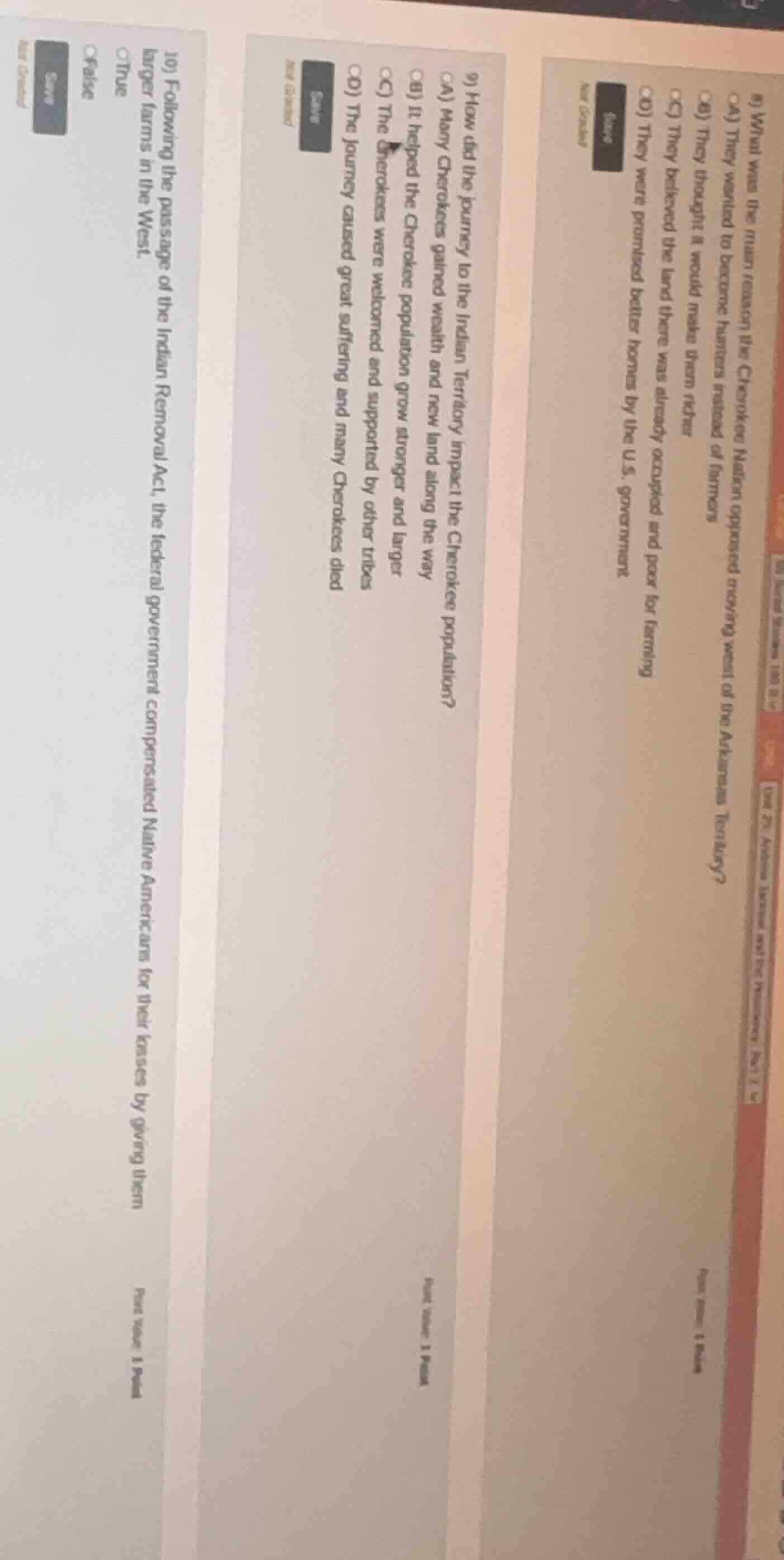 8) what was the main reason the cherokee nation opposed moving west of …