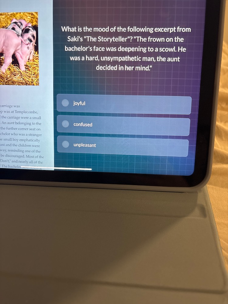 what is the mood of the following excerpt from sakis \the storyteller\?…