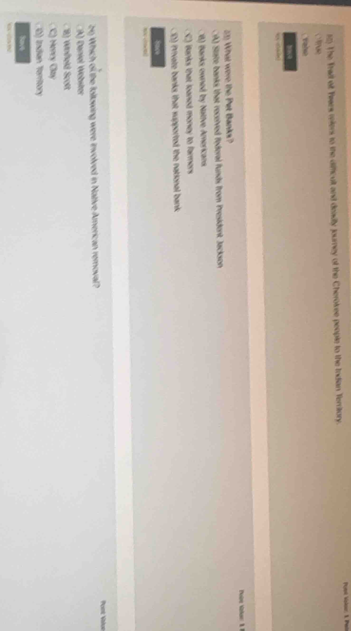 1) the trail of tears refers to the difficult and deadly journey of the…