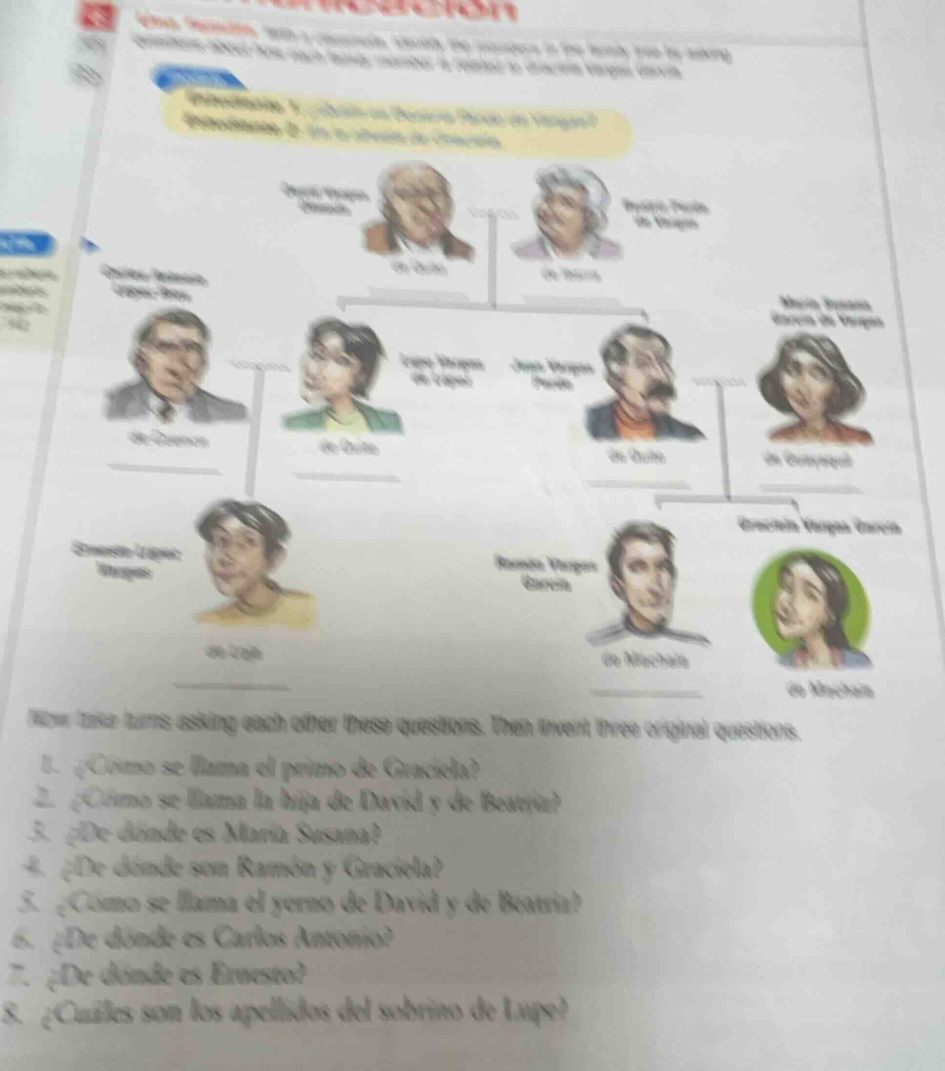 now take turns asking each other these questions. then invent three ori…