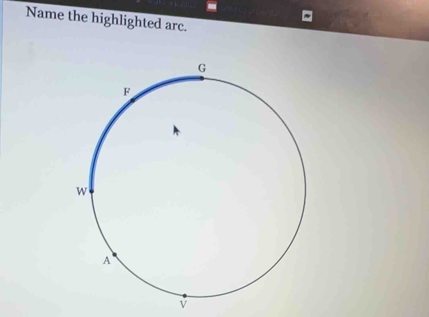 name the highlighted arc.