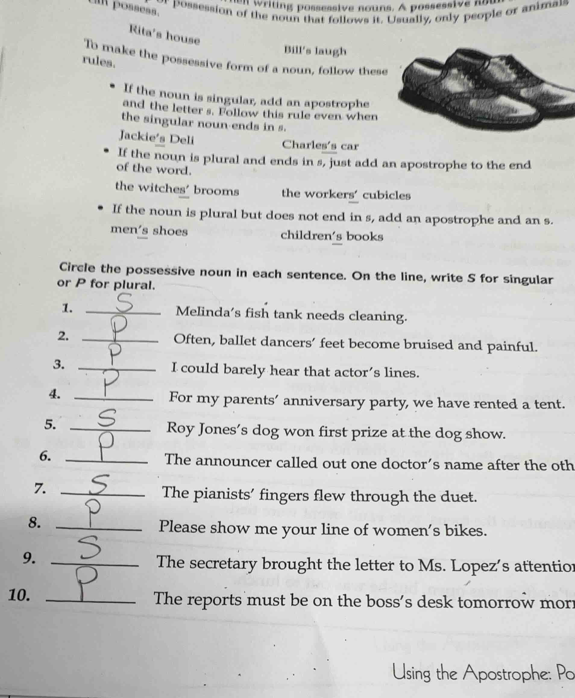 writing possessive nouns. a possessive noun possession of the noun that…
