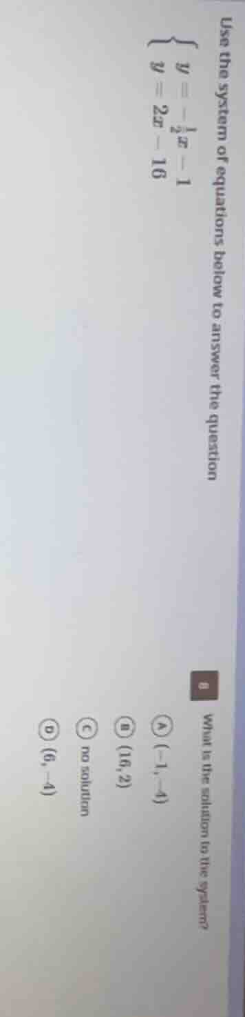 use the system of equations below to answer the question$\begin{cases} …