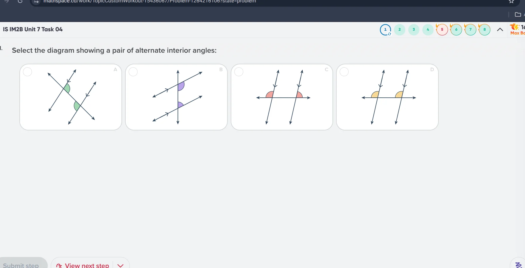 is im2b unit 7 task 04 1. select the diagram showing a pair of alternat…