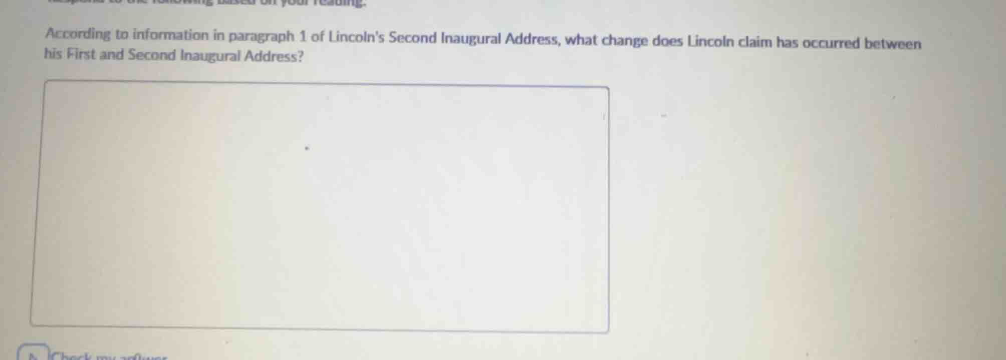 according to information in paragraph 1 of lincolns second inaugural ad…