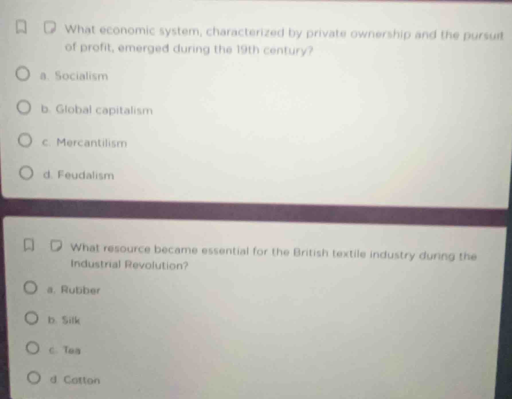 1. what economic system, characterized by private ownership and the pur…