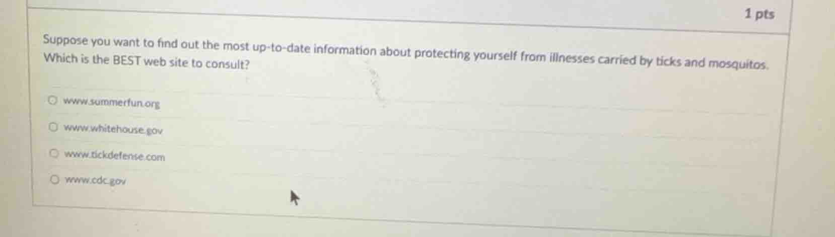 1 pts suppose you want to find out the most up-to-date information abou…