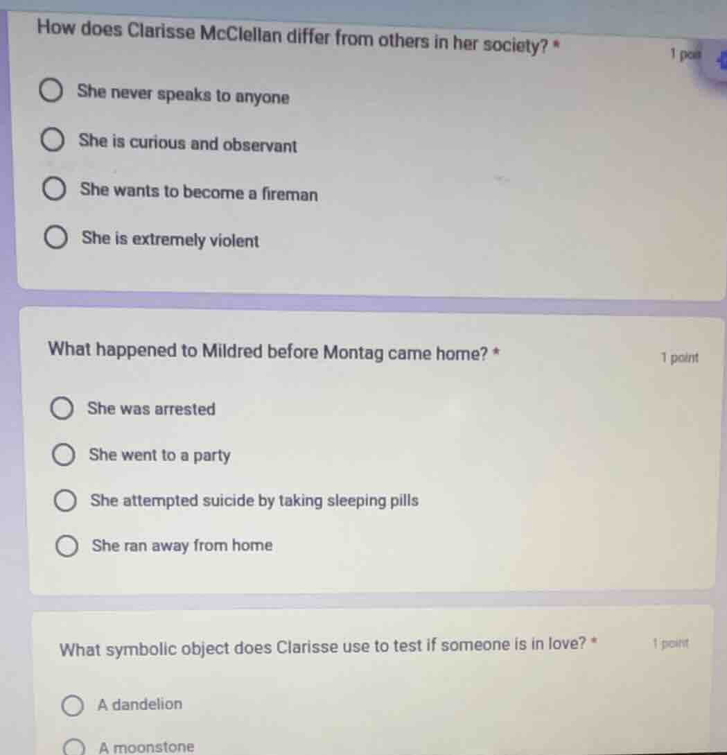 how does clarisse mcclellan differ from others in her society? * 1 poi …