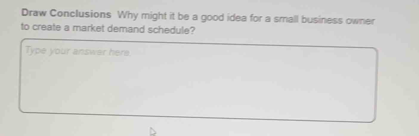 draw conclusions why might it be a good idea for a small business owner…