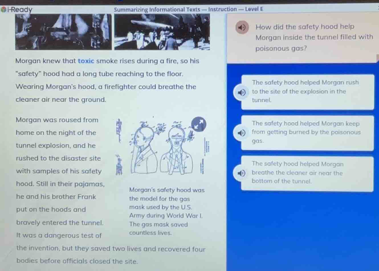 i-ready summarizing informational texts — instruction — level e morgan …