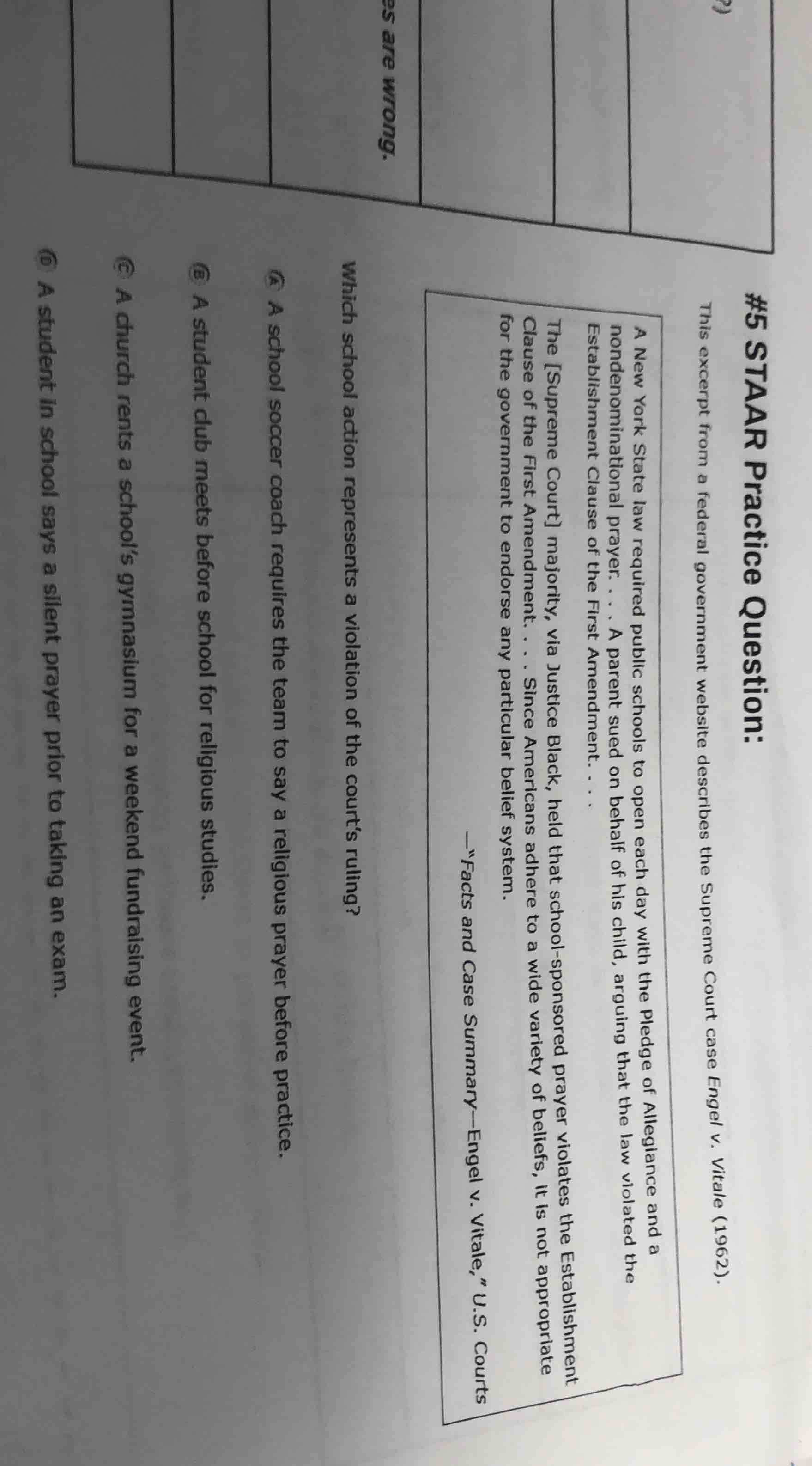 #5 staar practice question:this excerpt from a federal government websi…