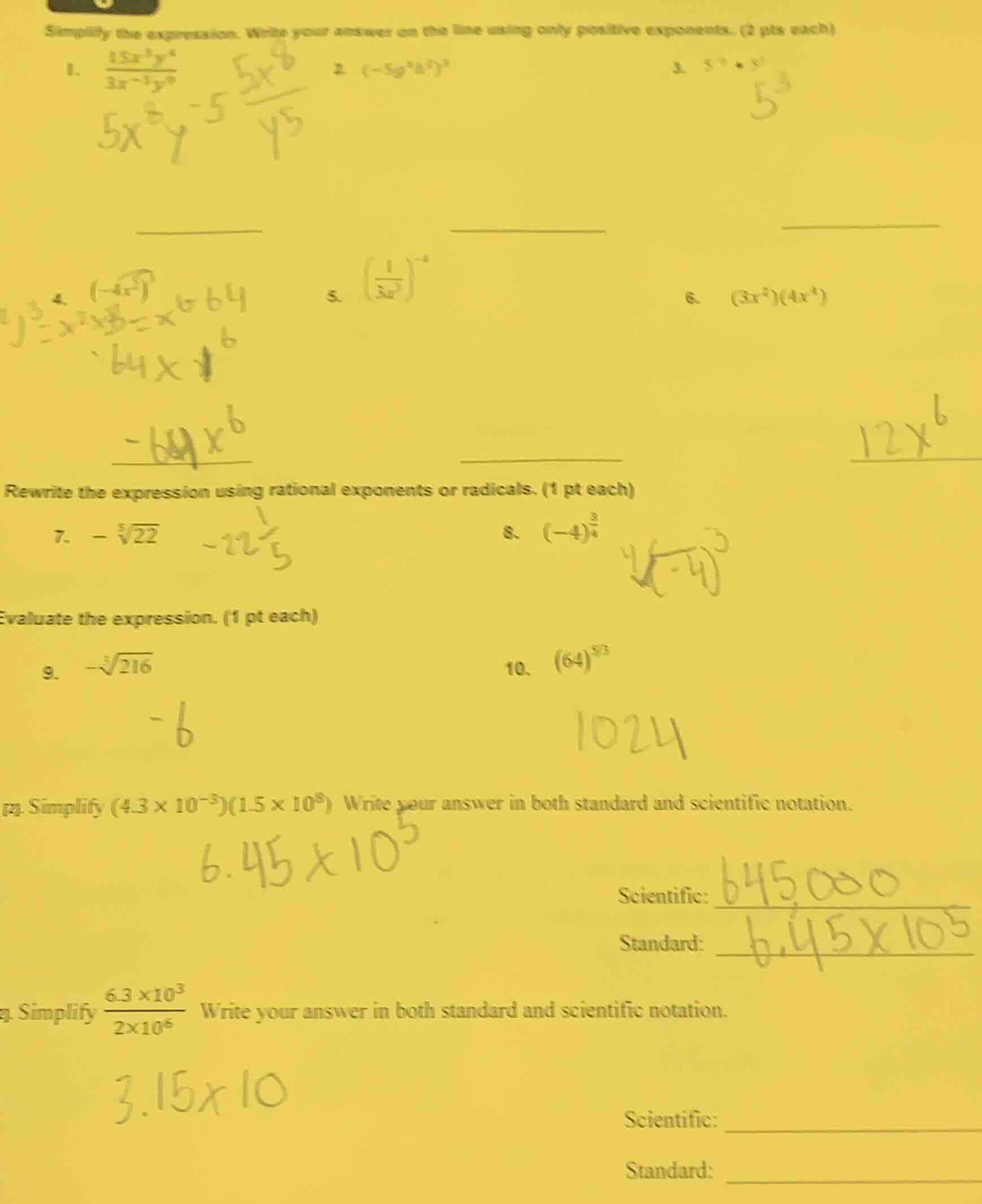 simplify the expression. write your answer on the line using only posit…