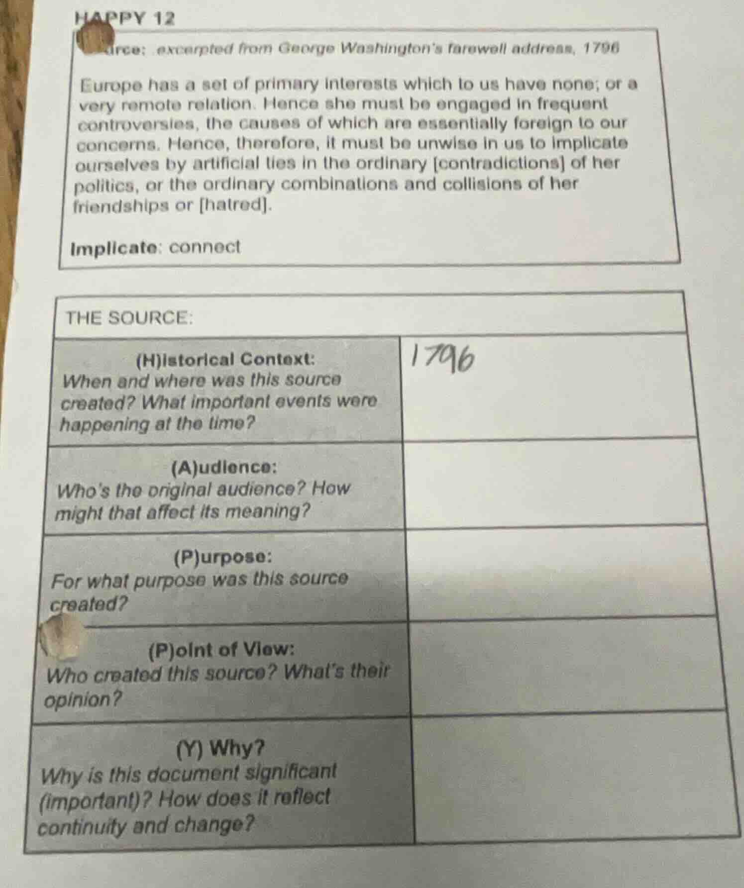 happy 12 source: excerpted from george washingtons farewell address, 17…