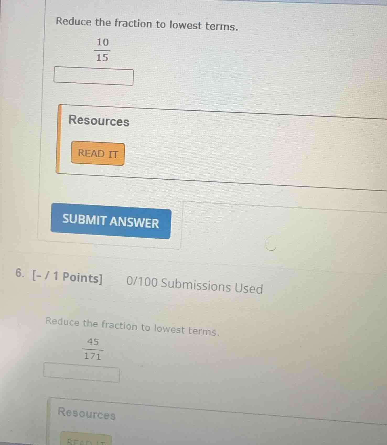 reduce the fraction to lowest terms. $\frac{10}{15}$ resources read it …