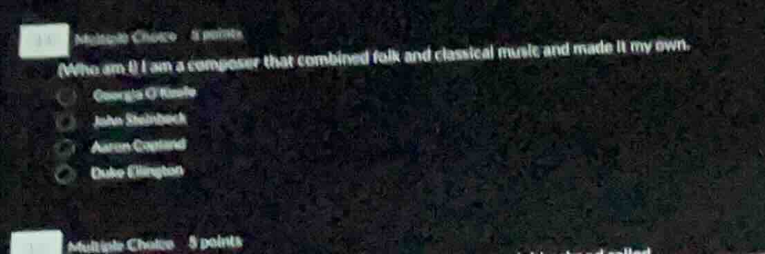 multiple choice 5 points (who am i) i am a composer that combined folk …