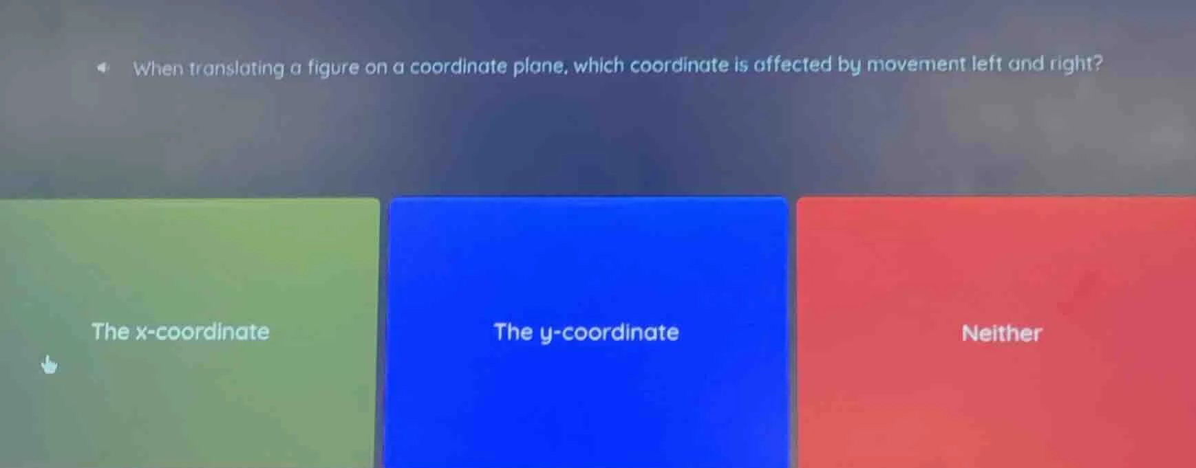 when translating a figure on a coordinate plane, which coordinate is af…