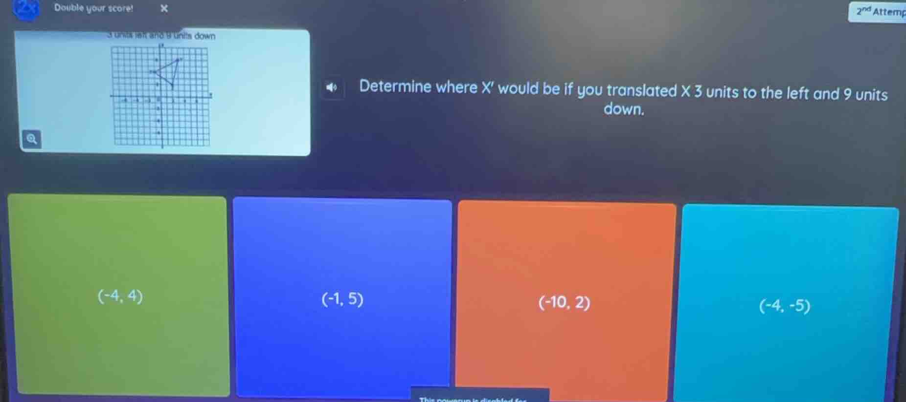 determine where x would be if you translated x 3 units to the left and …