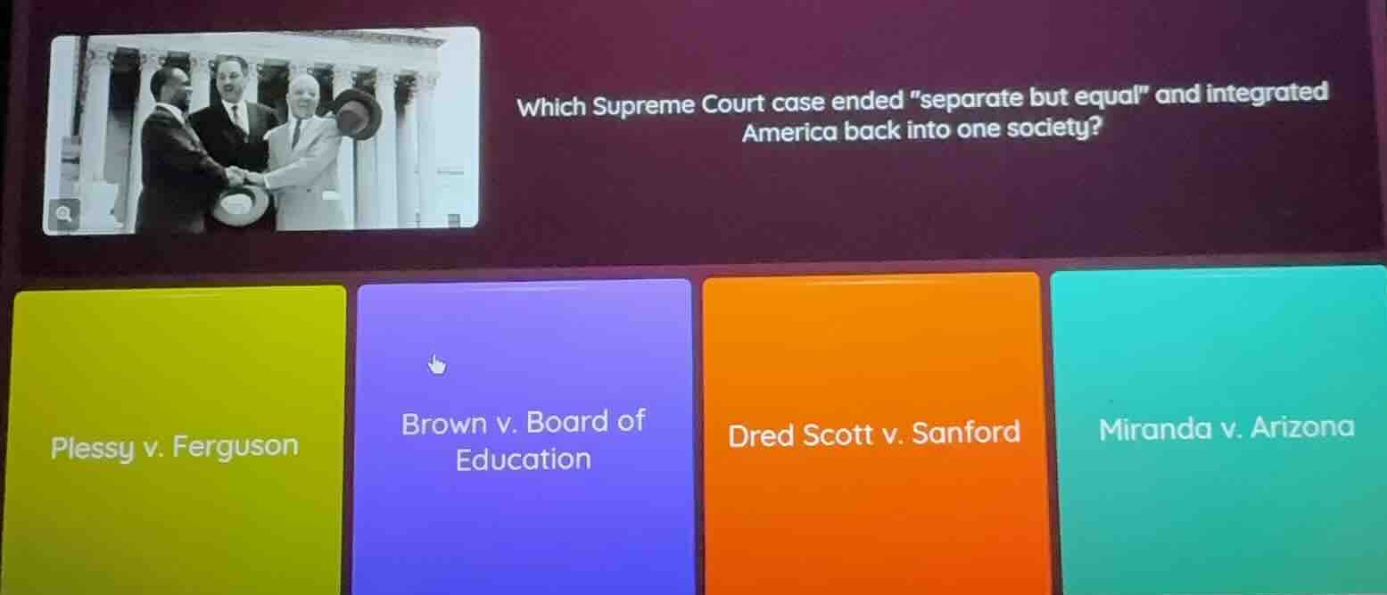 which supreme court case ended \separate but equal\ and integrated amer…