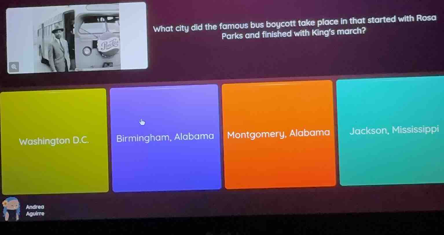 what city did the famous bus boycott take place in that started with ro…