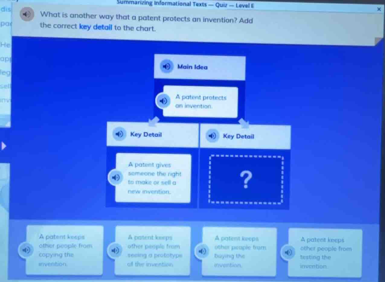 summarizing informational texts — quiz — level e what is another way th…