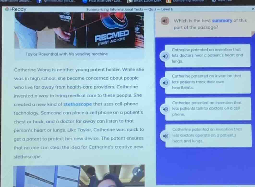 summarizing informational texts—quiz — level e taylor rosenthal with hi…