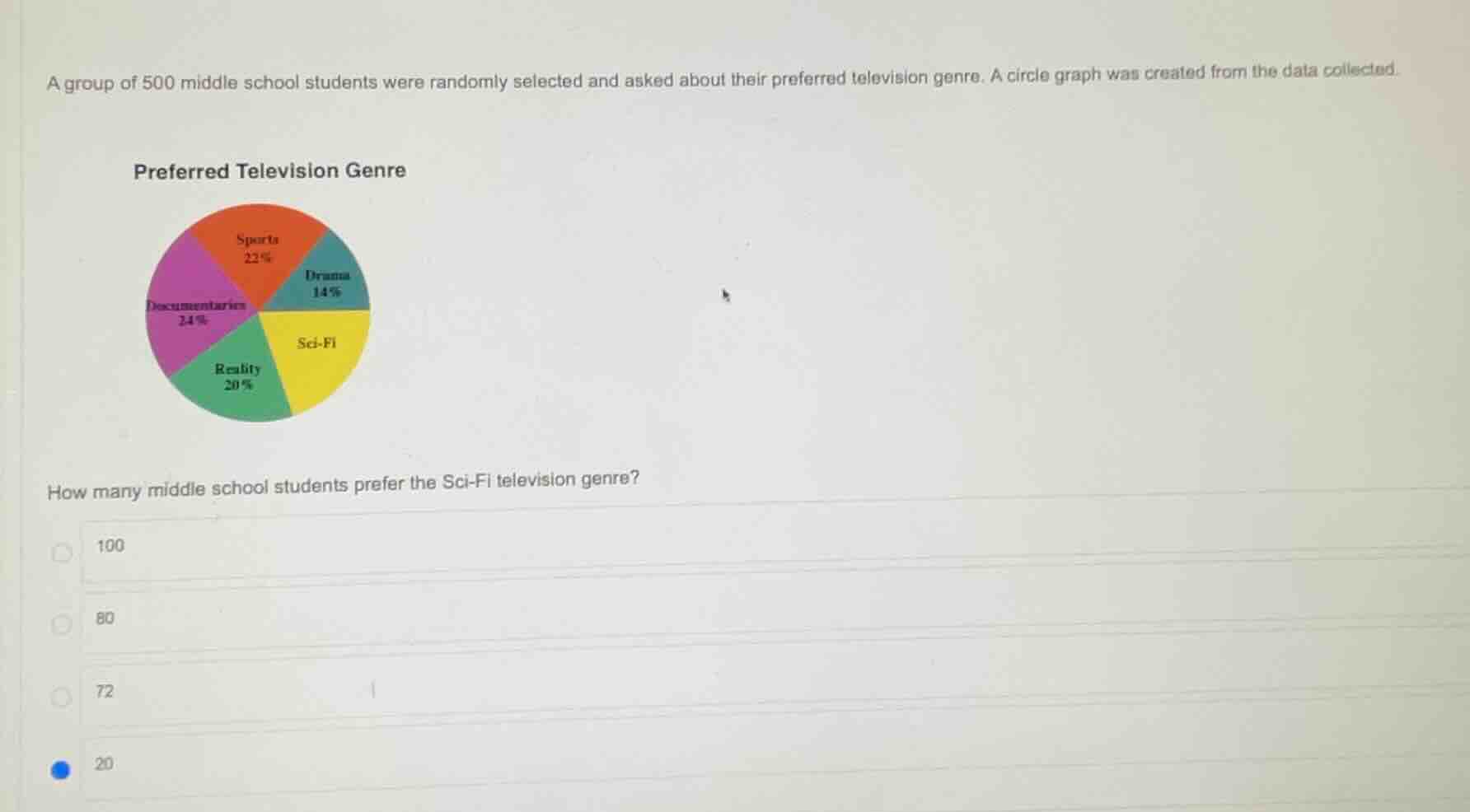 a group of 500 middle school students were randomly selected and asked …