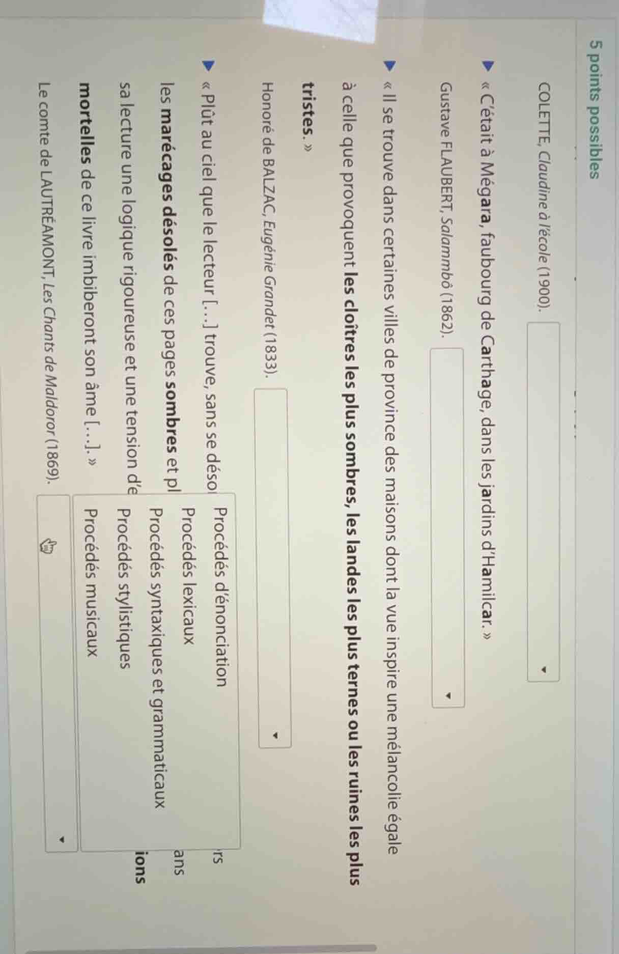 5 points possibles colette, claudine à lécole (1900). ▶ « cétait à méga…