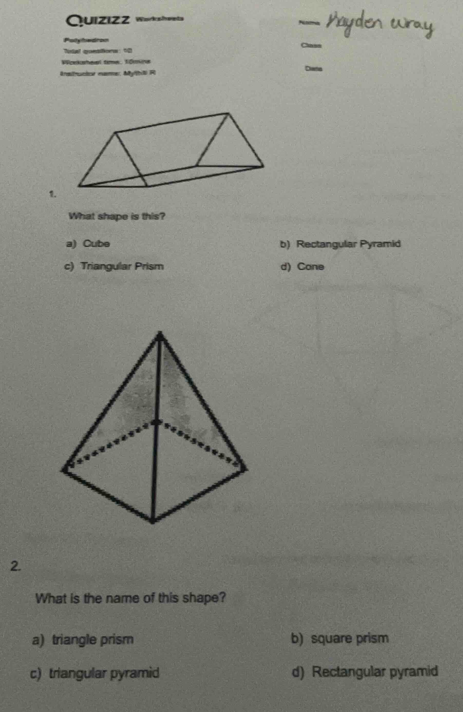 quizizz worksheetpolyhedrontotal questions: 10worksheet time: 10minsins…