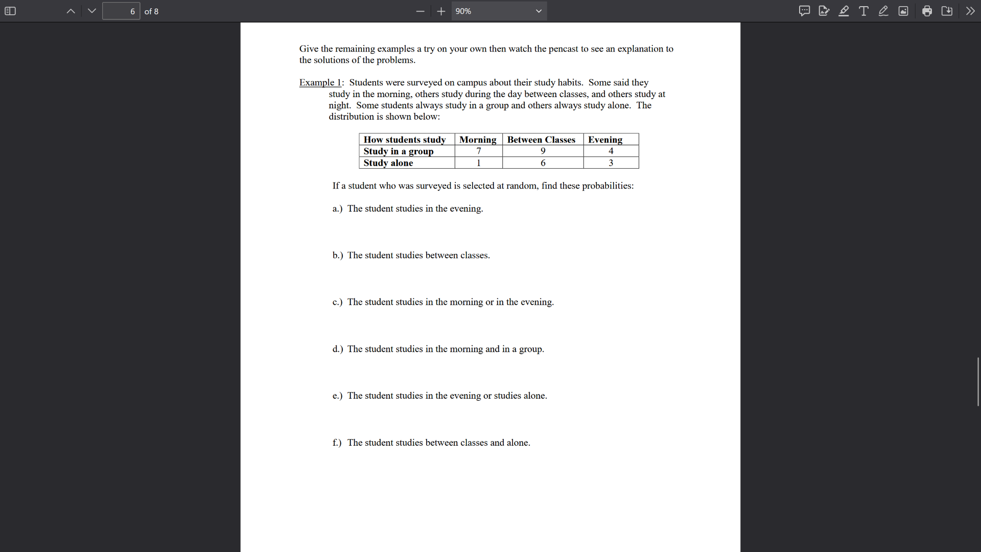 give the remaining examples a try on your own then watch the pencast to…