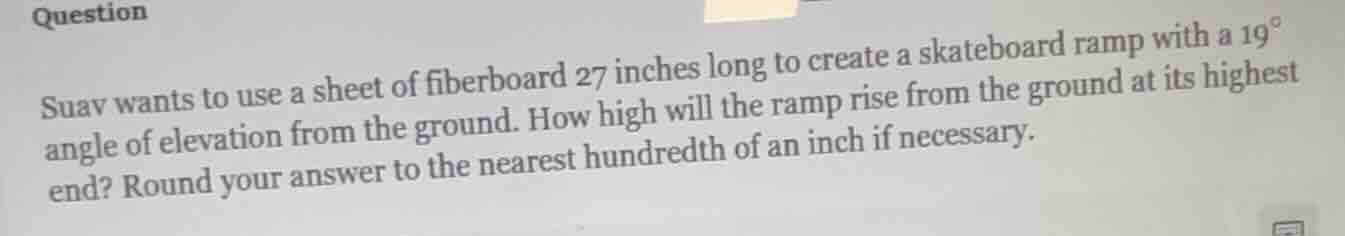 question suav wants to use a sheet of fiberboard 27 inches long to crea…
