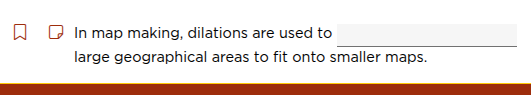 in map making, dilations are used to ______ large geographical areas to…