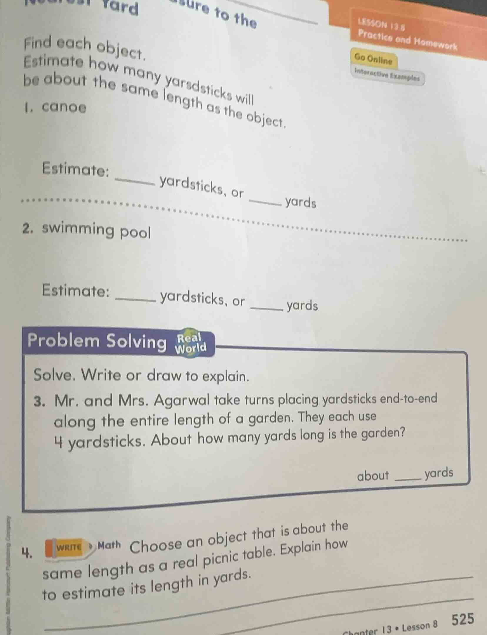 ure to thenearest yardlesson 13.8practice and homeworkgo onlineinteract…