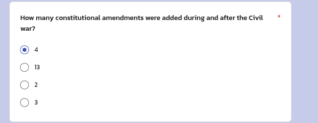 how many constitutional amendments were added during and after the civi…