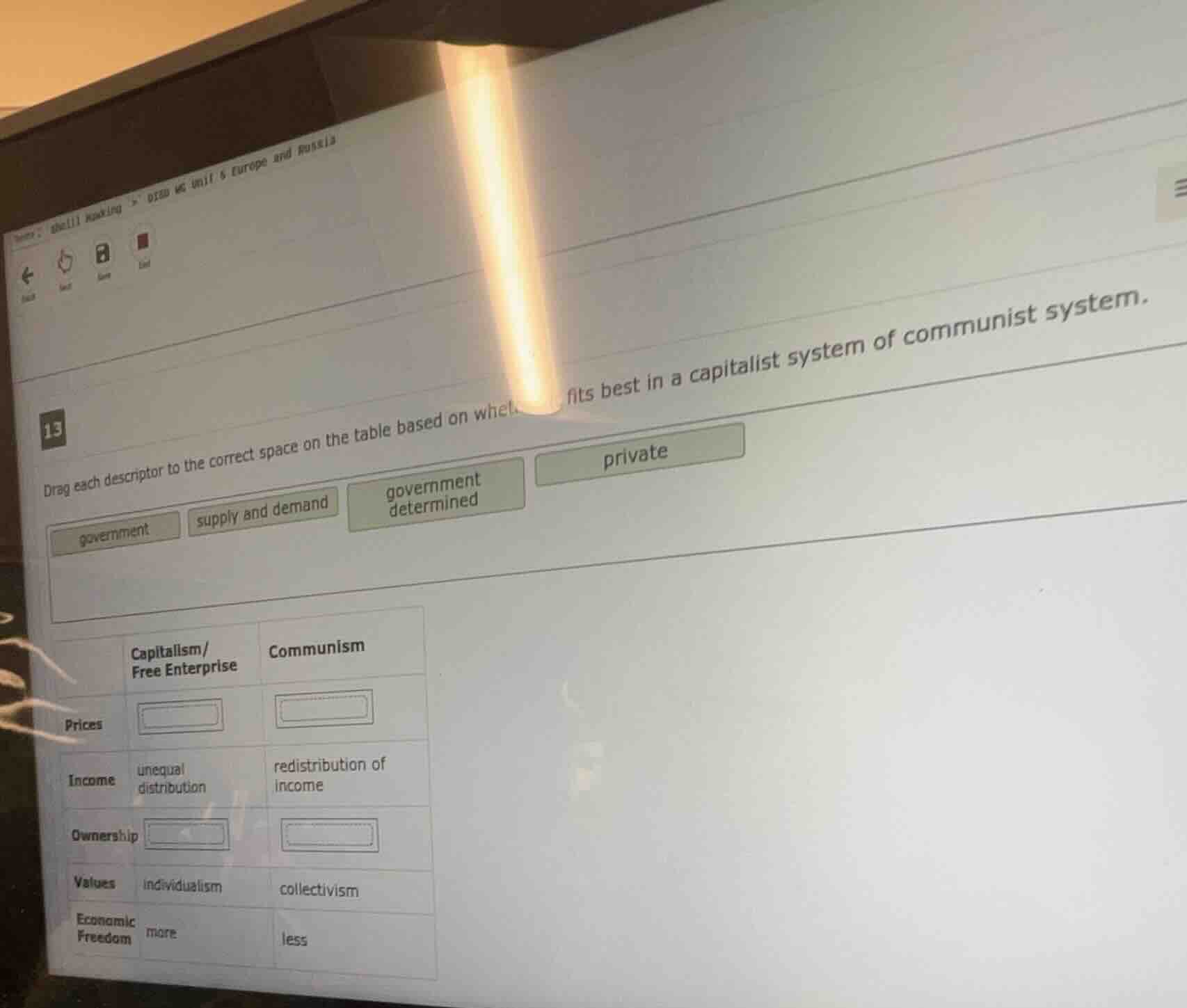 13 drag each descriptor to the correct space on the table based on whet…