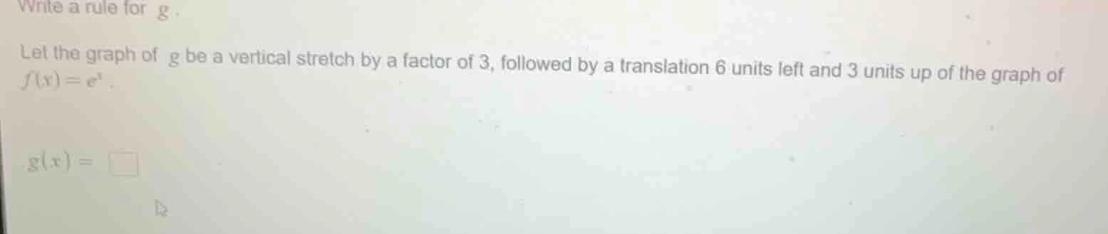 write a rule for $g$. let the graph of $g$ be a vertical stretch by a f…