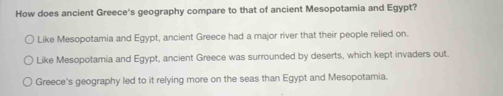 how does ancient greeces geography compare to that of ancient mesopotam…