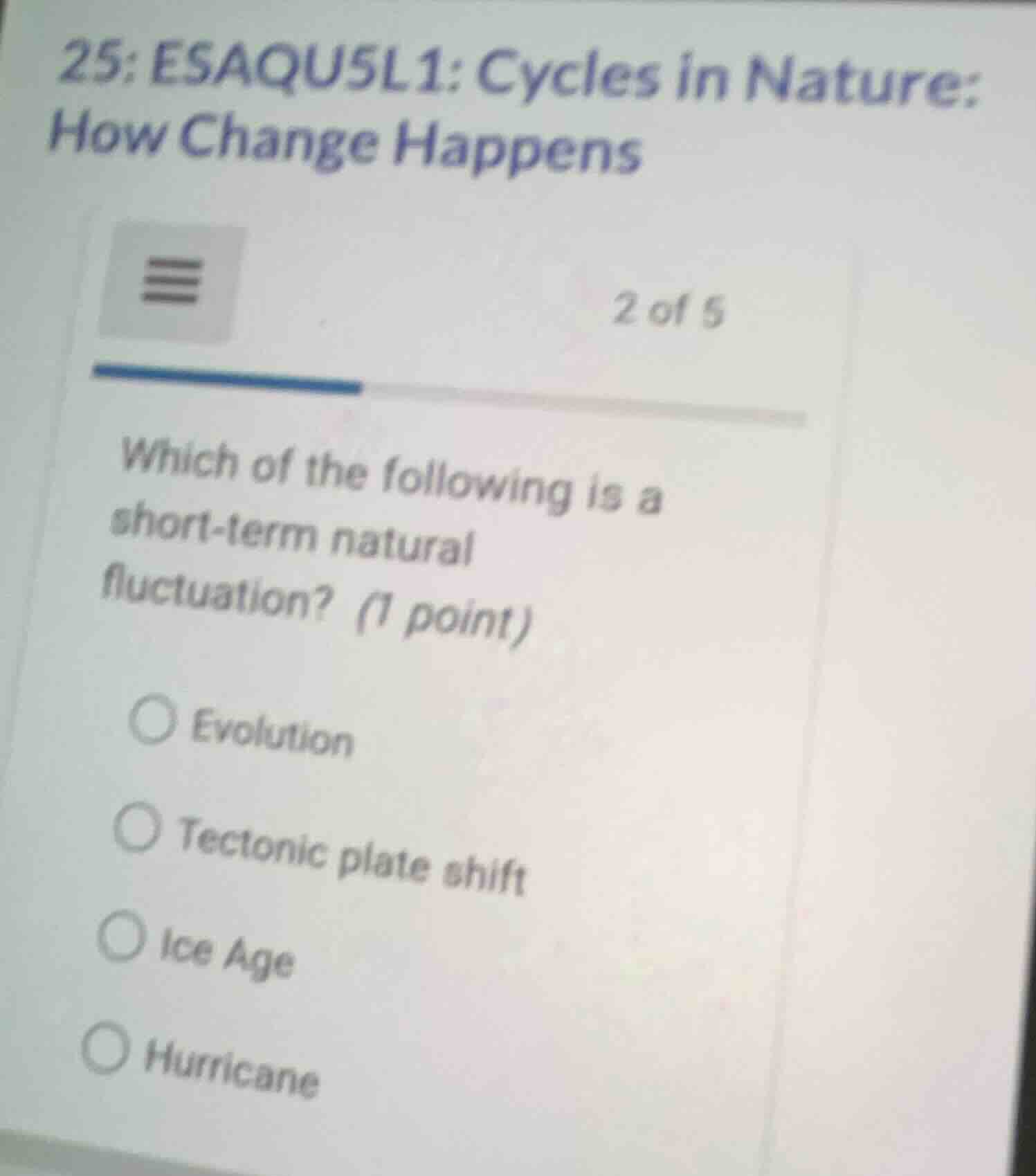 25: esaqu5l1: cycles in nature: how change happens 2 of 5 which of the …