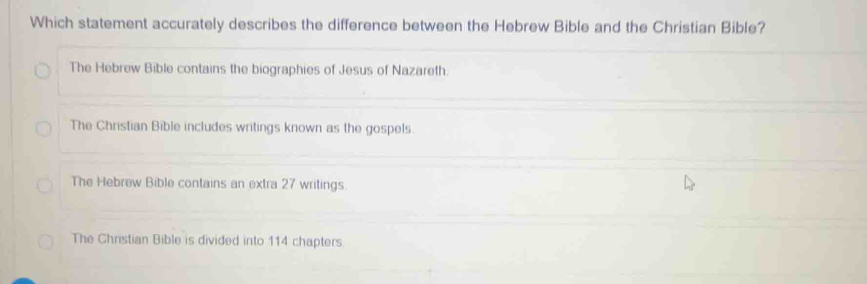 which statement accurately describes the difference between the hebrew …